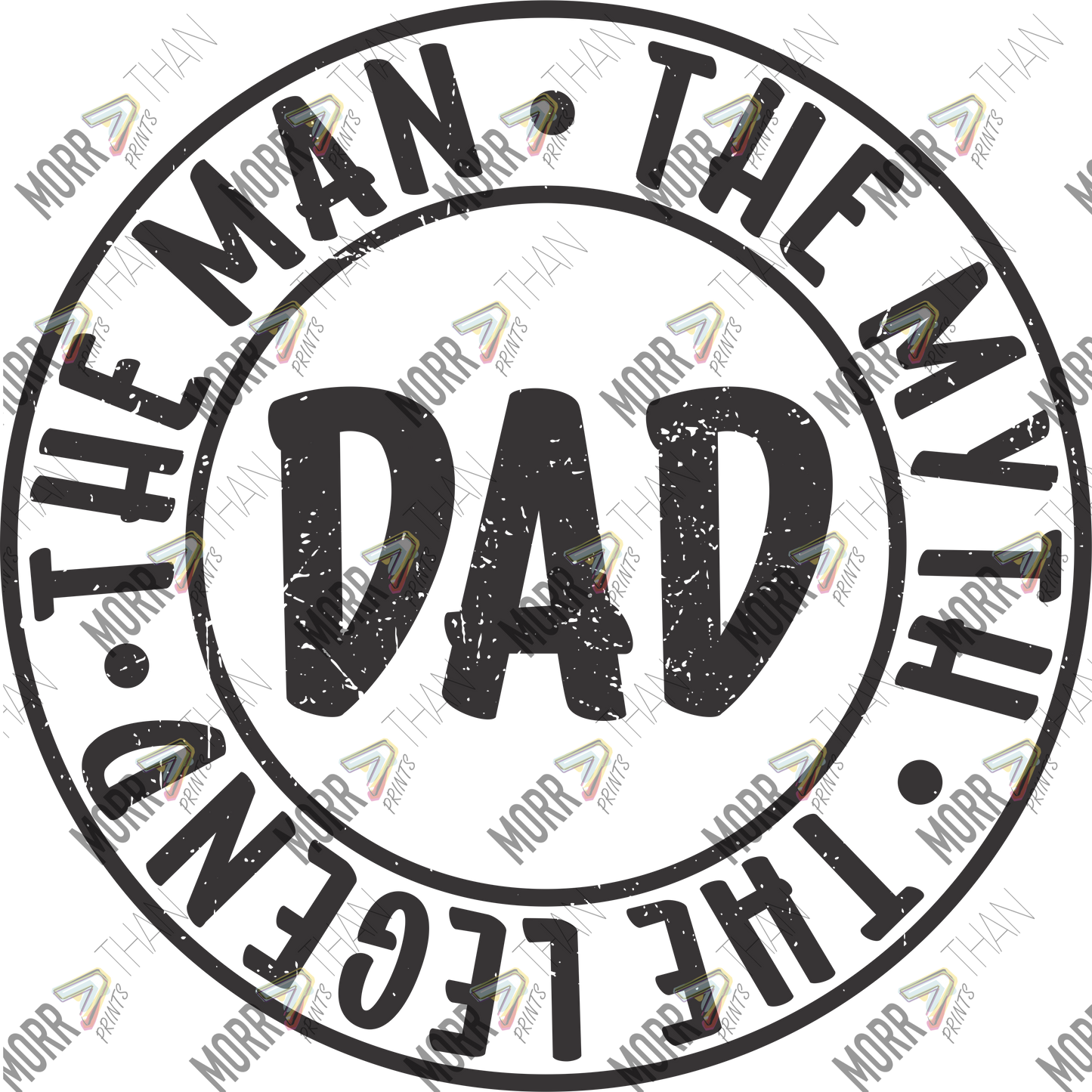 Man Myth Legend Dad Circle