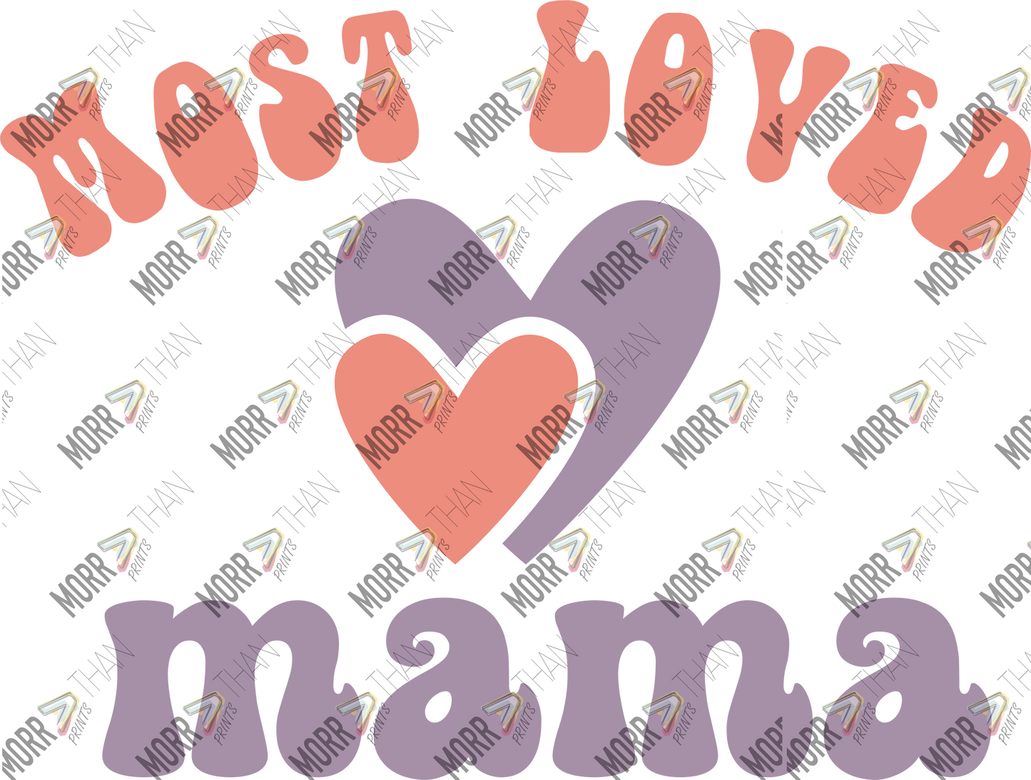 Most Loved Mama Layered Heart