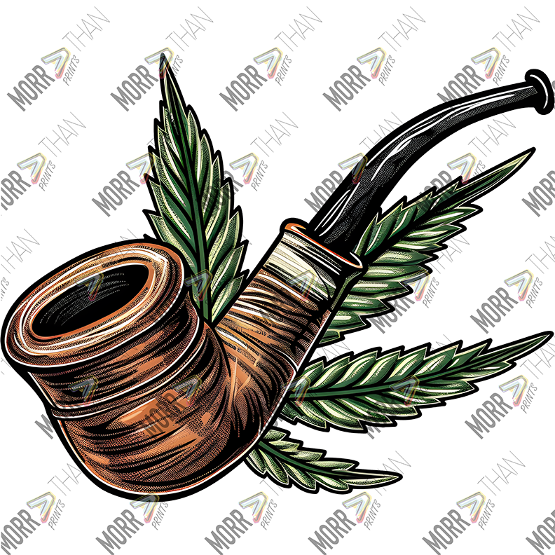 Marijuana Leaf and Pipe B