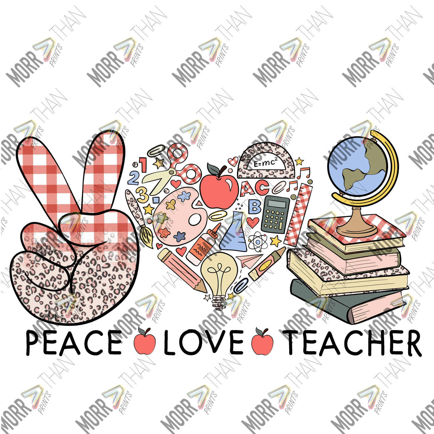 Peace Love and Teacher Classroom Items