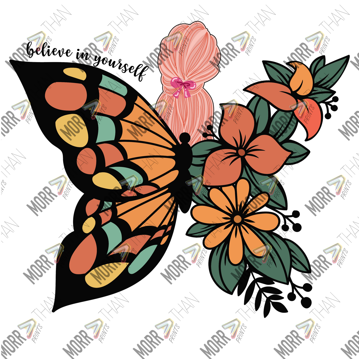 Believe In Yourself Split Butterfly Flower Head