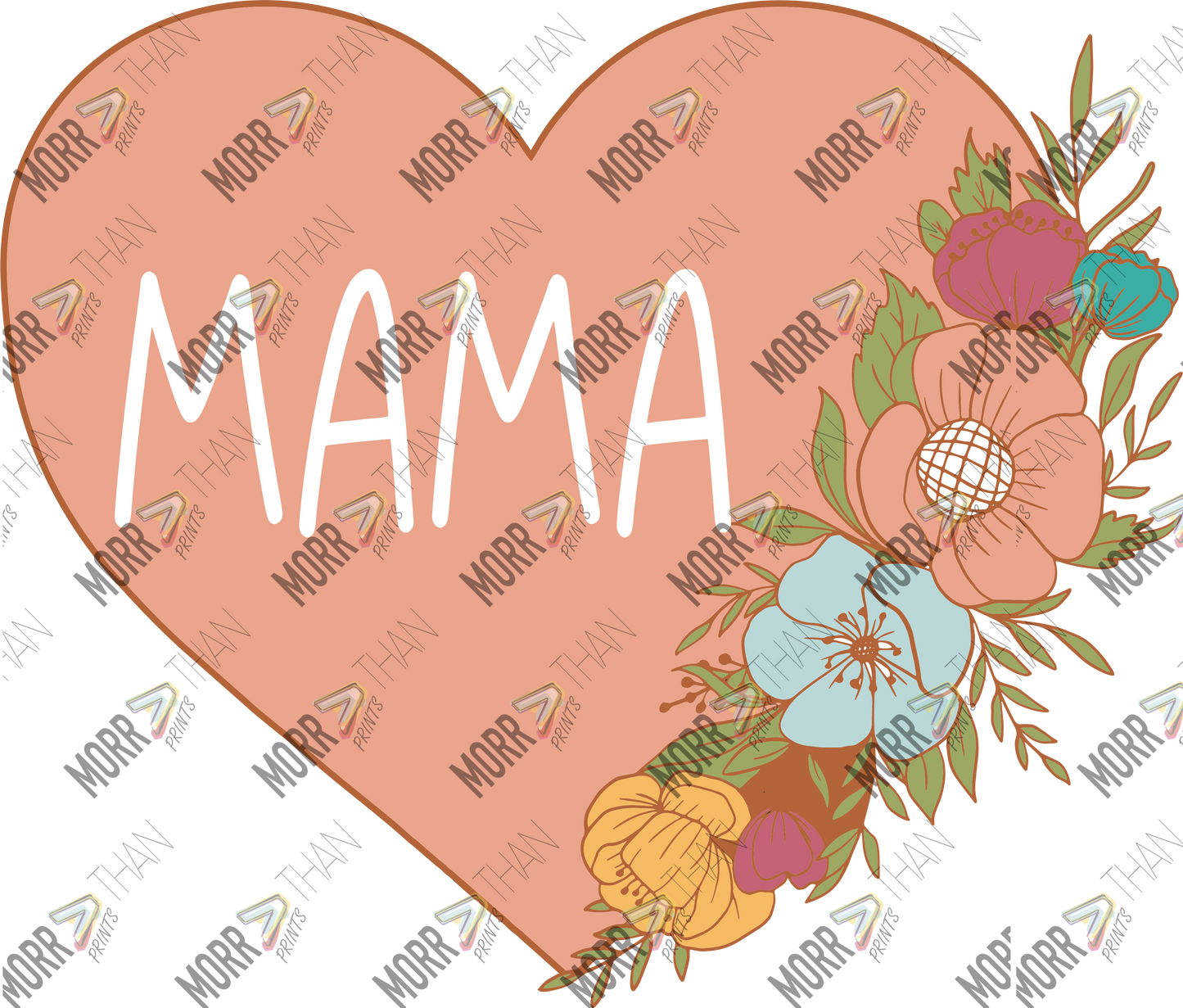 Mama Heart Flower Lined