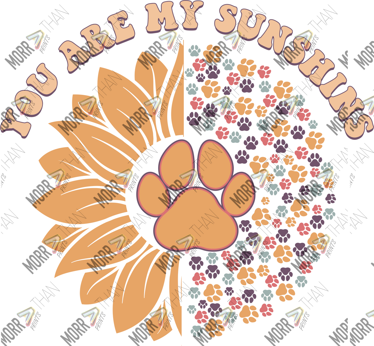 You Are My Sunshine Pawprint Sunflower
