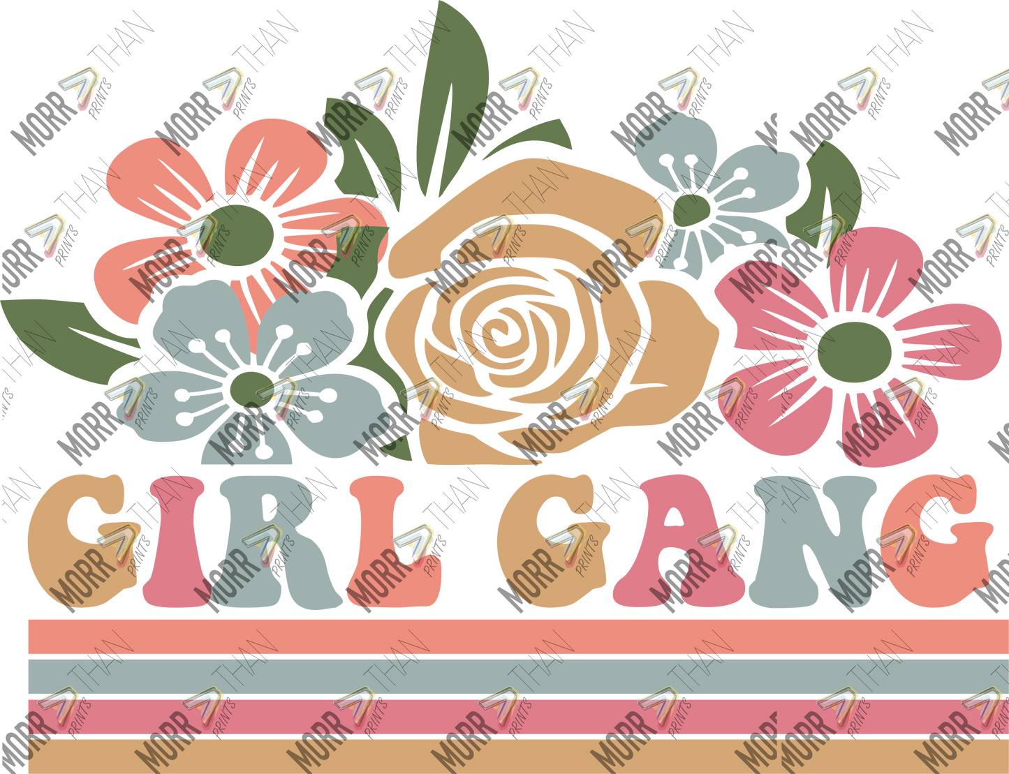 Girl Gang Floral Stencil B