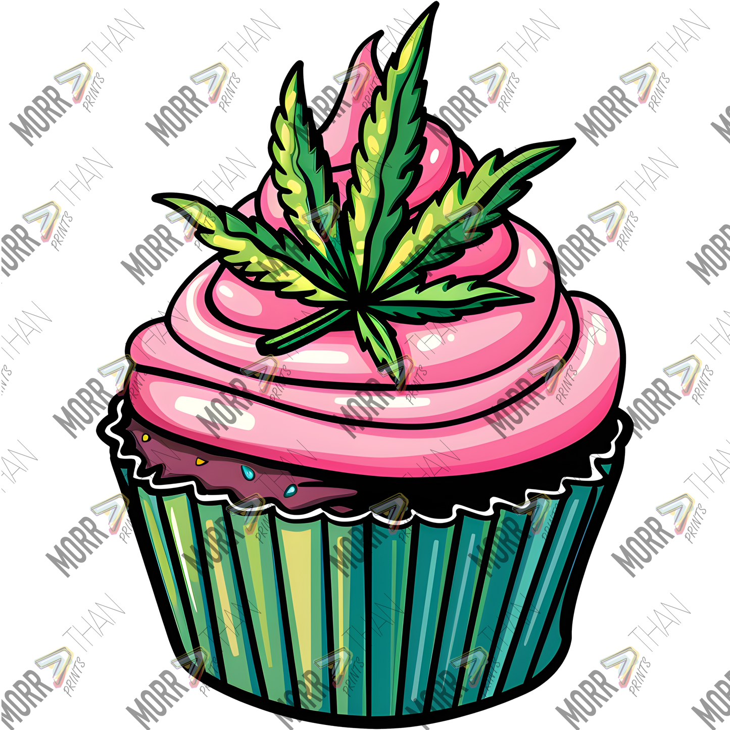 Marijuana Leaf Cupcake