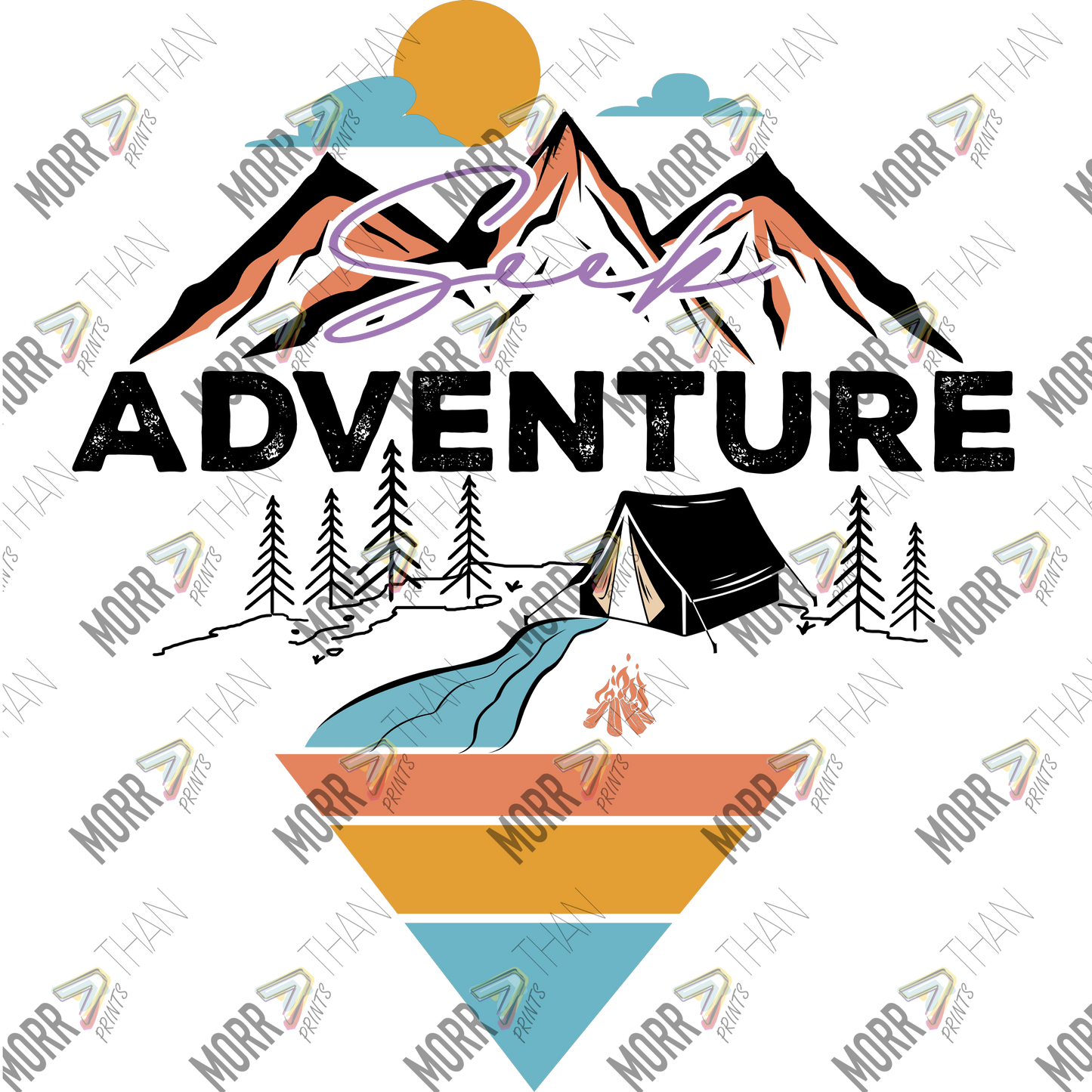 Seek Adventure Landscape Outline