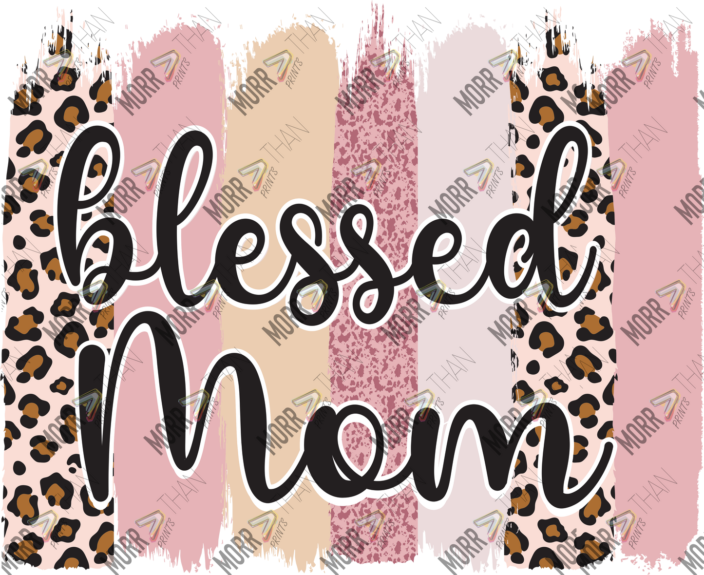 Blessed Mom Pink Stripes