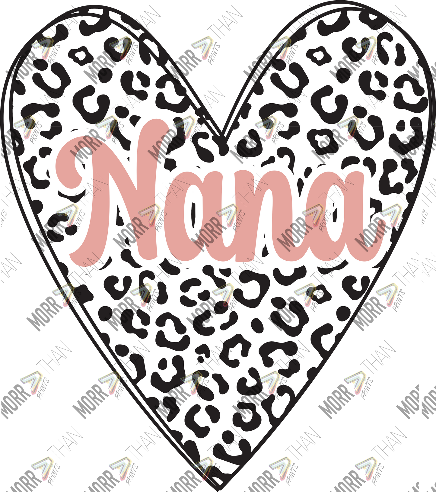 Nana Leopard Filled Heart