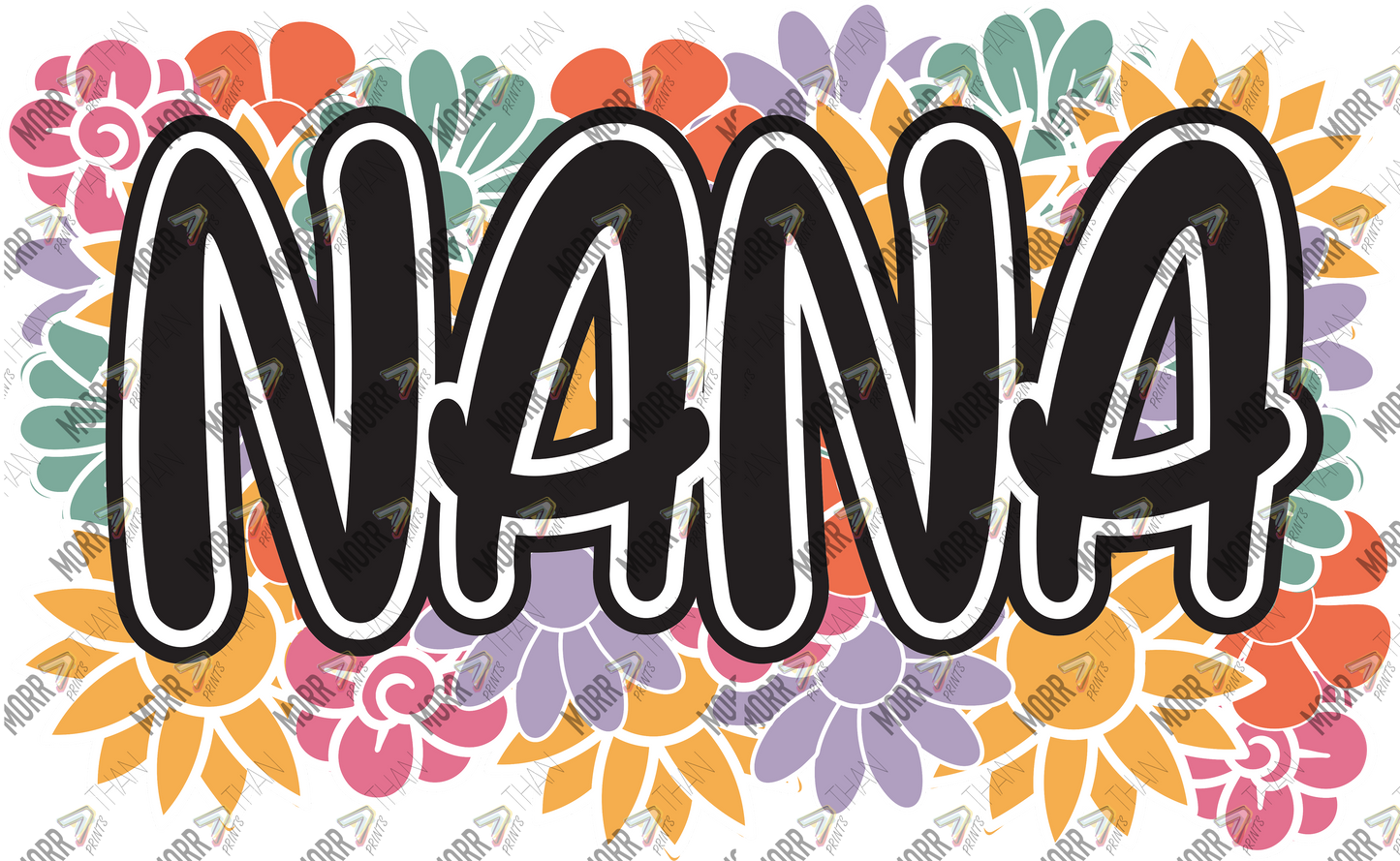 Nana Floral Stencil