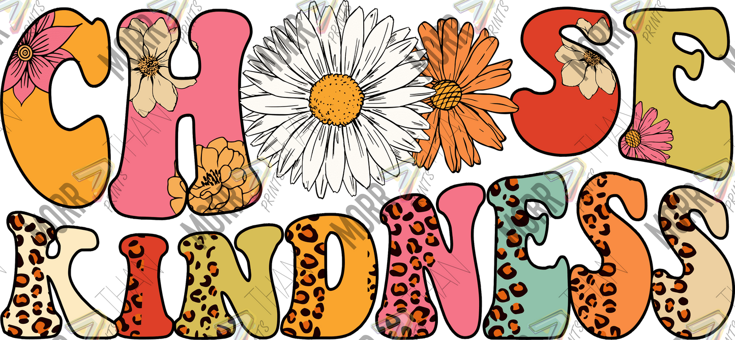 Choose Kindness Floral Letters