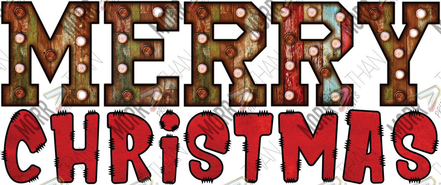 Merry Christmas Block Light