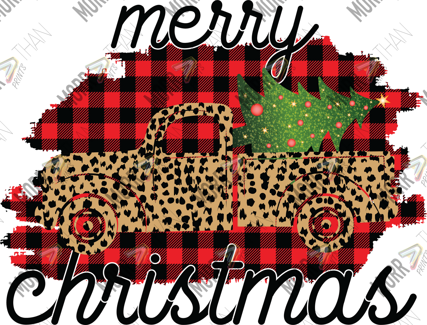 Merry Christmas Plaid and Leopard