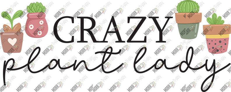 Crazy Plant Lady Cursive Cacti