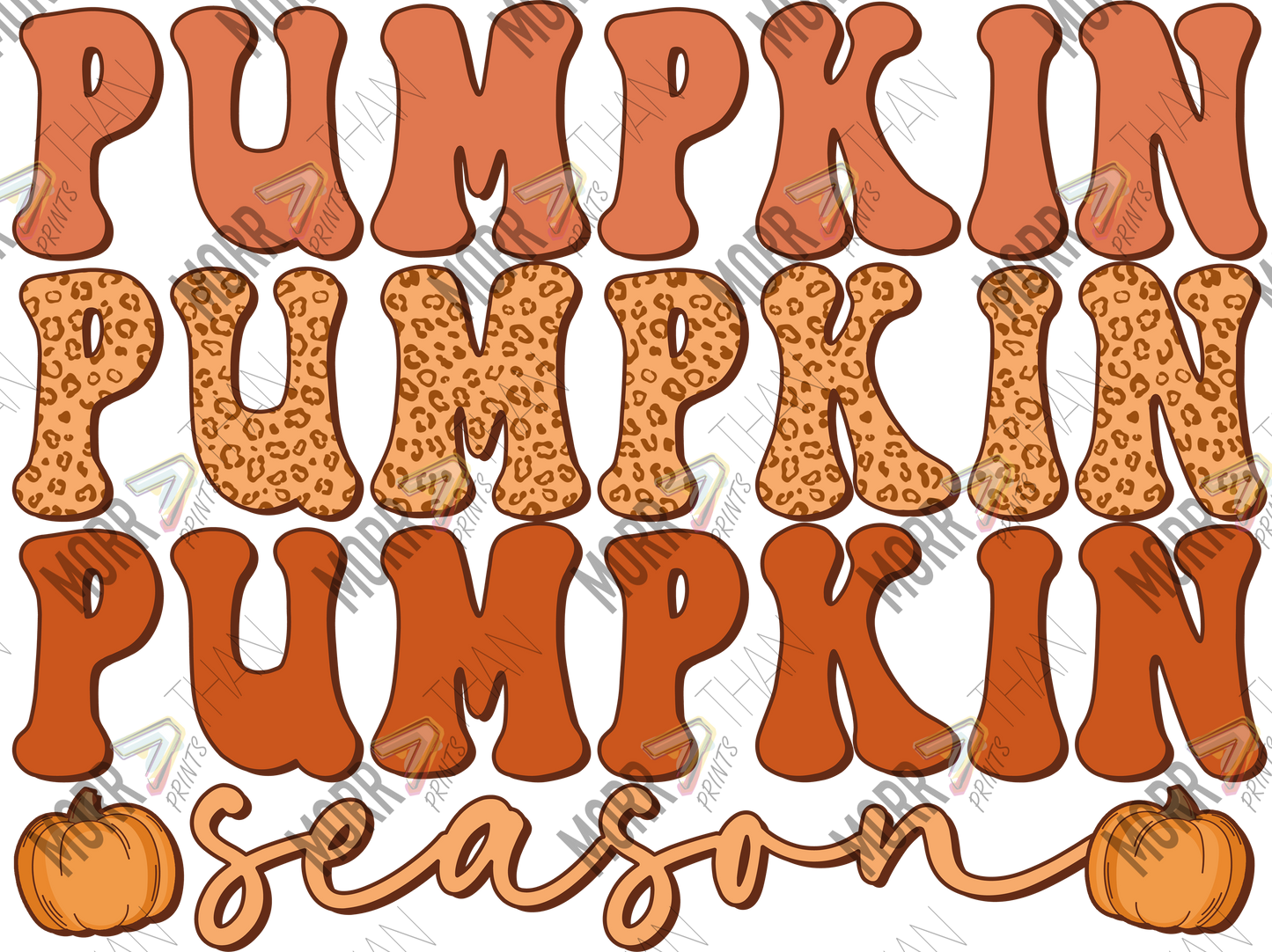 Pumpkin Season Repeat Simple DTF Print