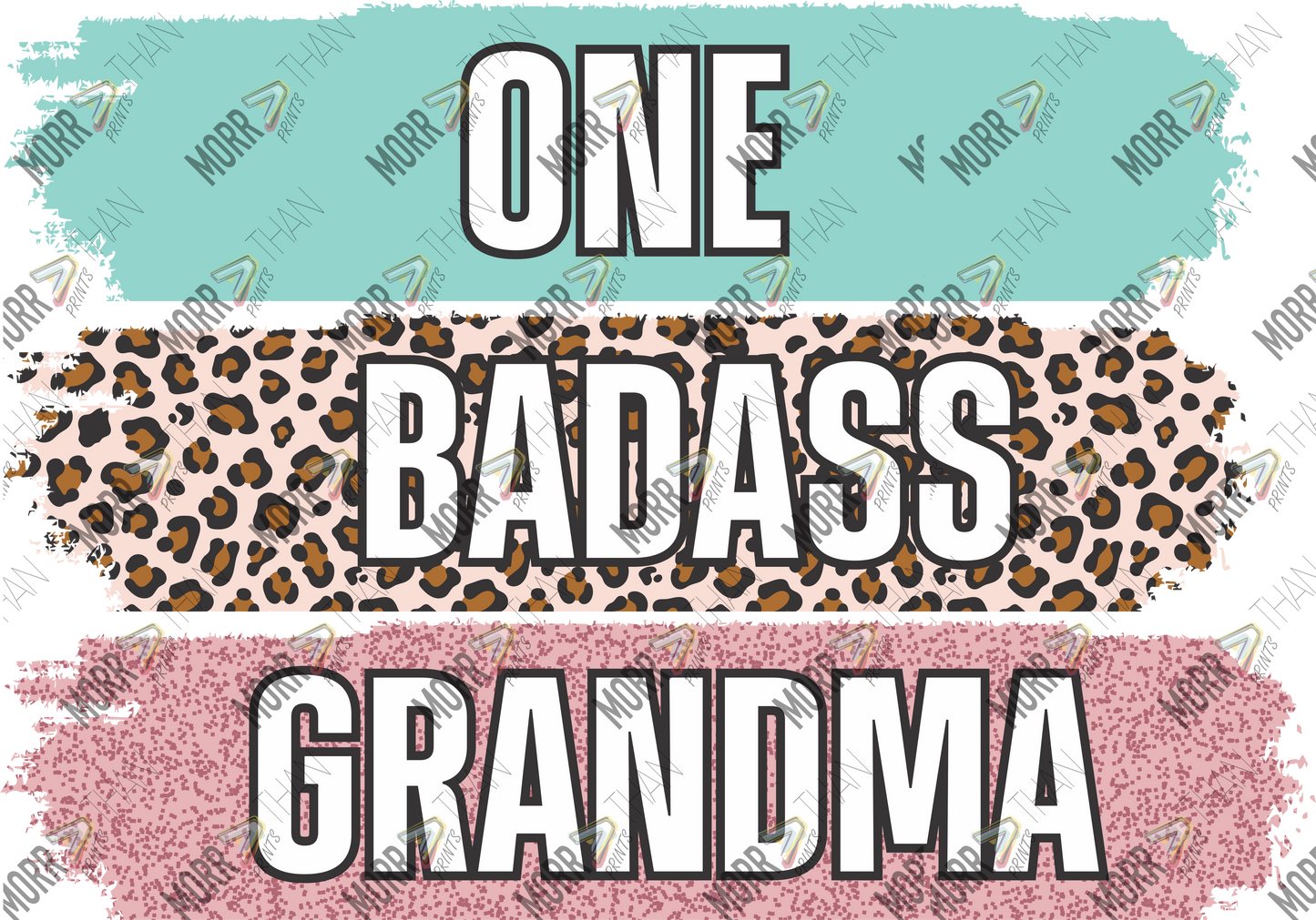 One Bad Ass Grandma Leopard Stripes
