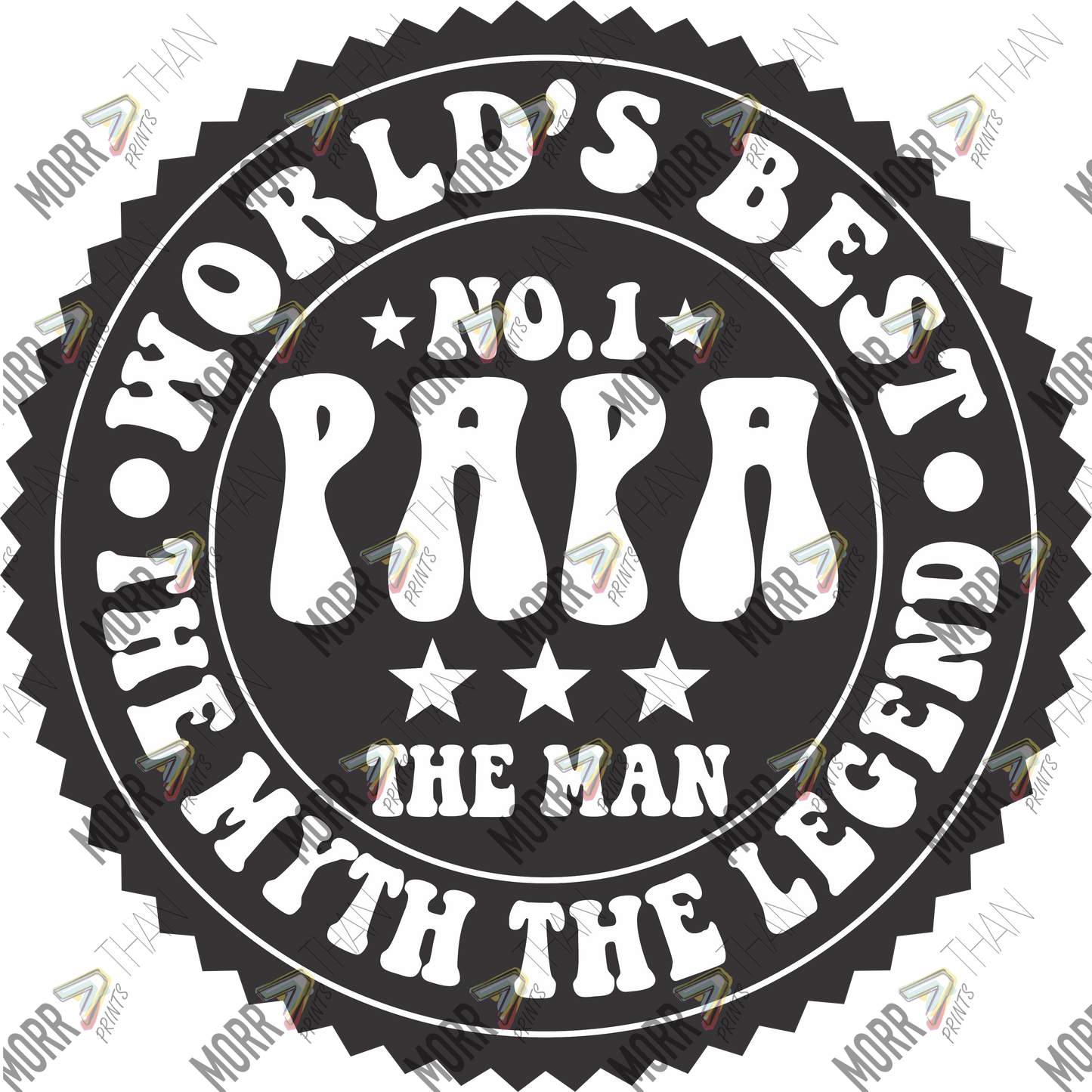 No 1 Papa Badge