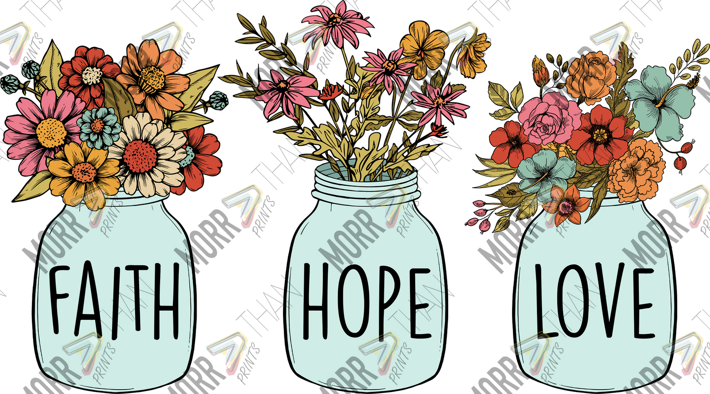 Faith Hope Love Flower Vase