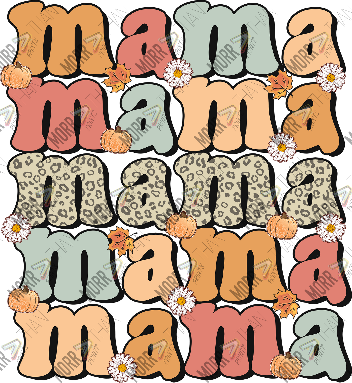 Mama Repeat DTF Print