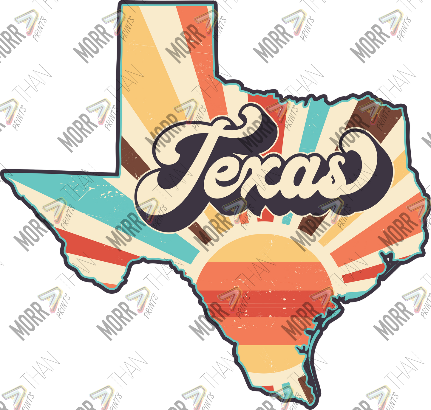 Texas State Sunshine DTF Print
