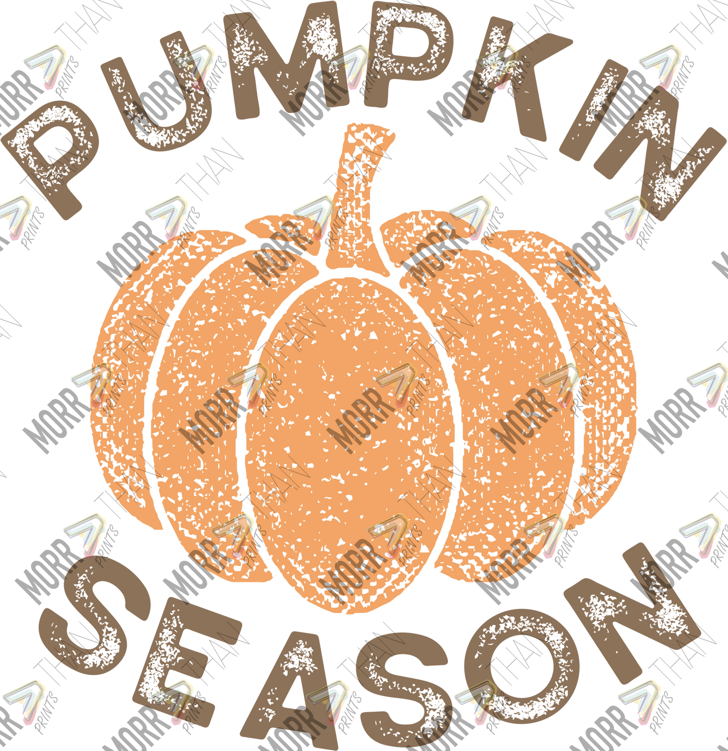 Pumpkin Season Distressed DTF Print