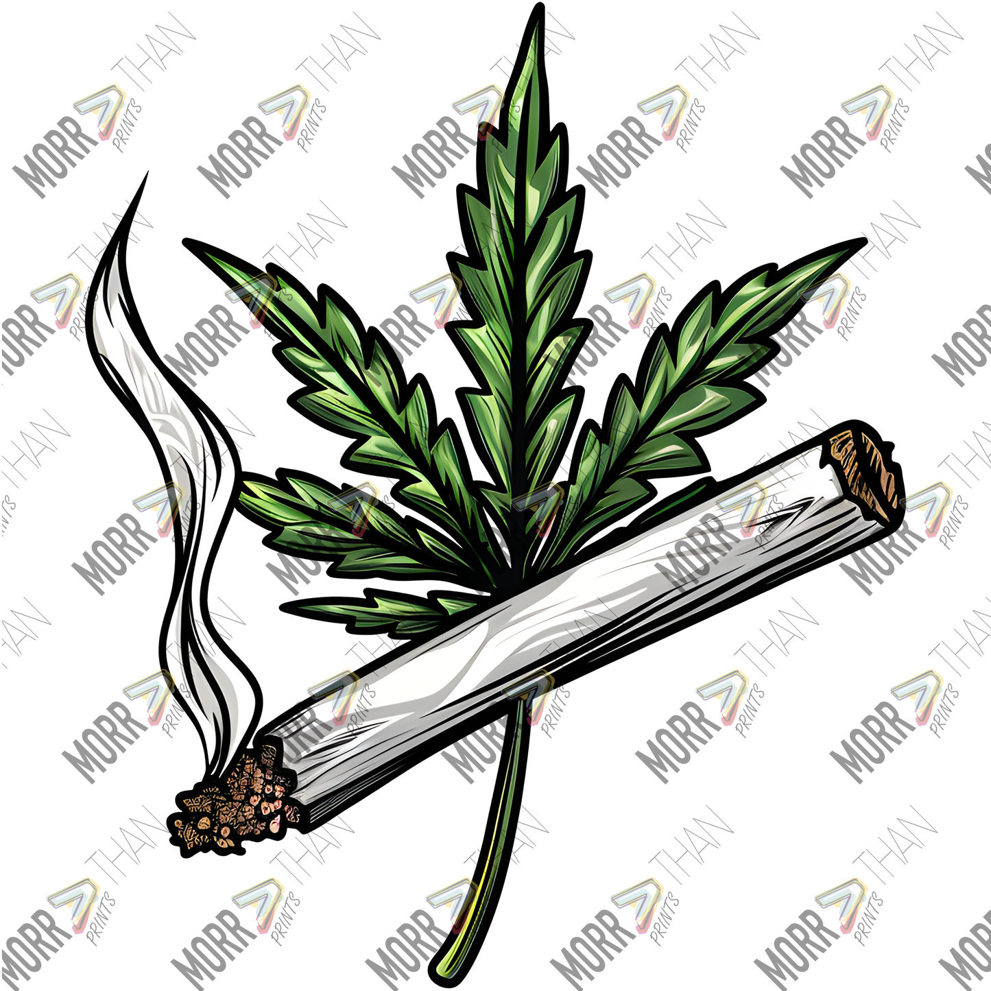 Marijuana Leaf and Smoking Joint