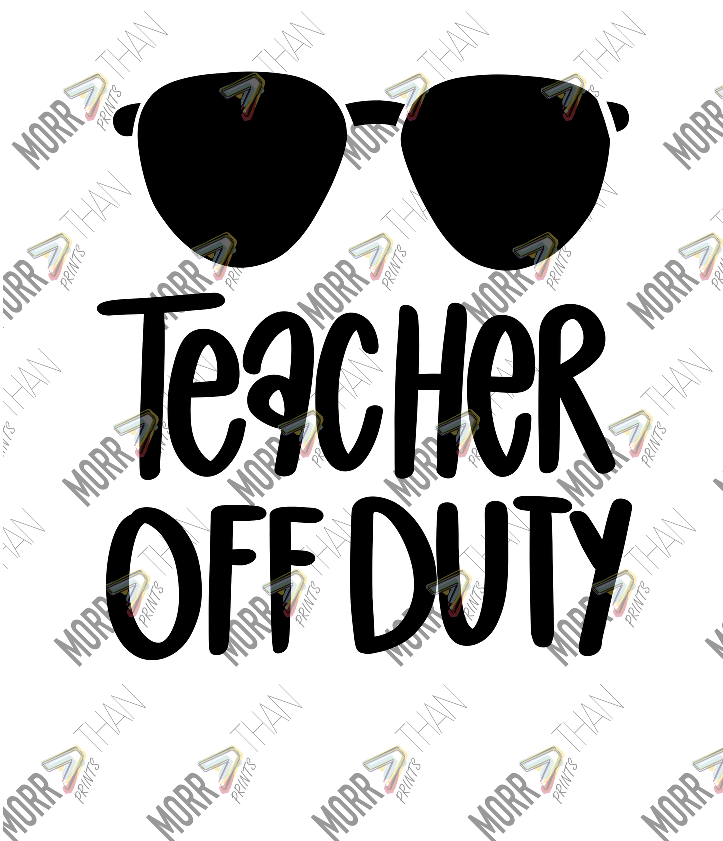 Teacher Off Duty Black Sunglasses