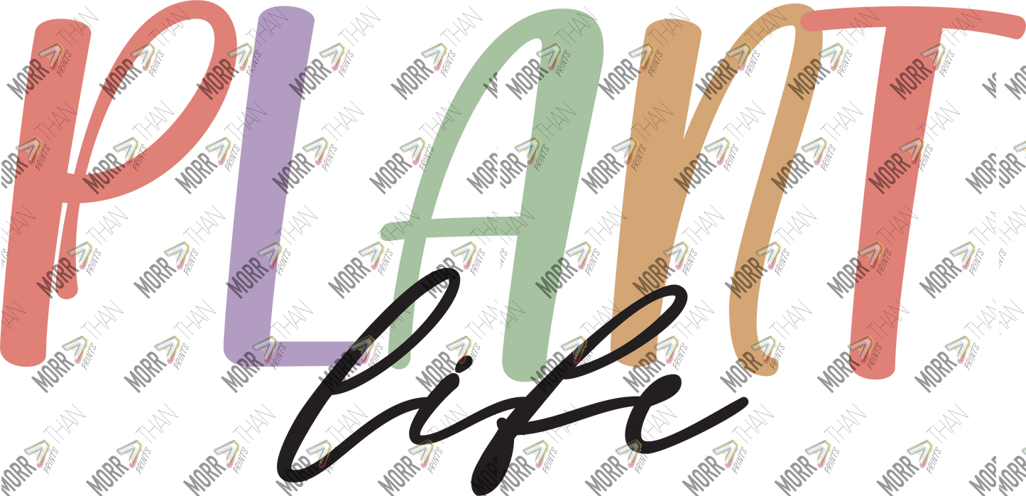 Plant Life Colorful Cursive