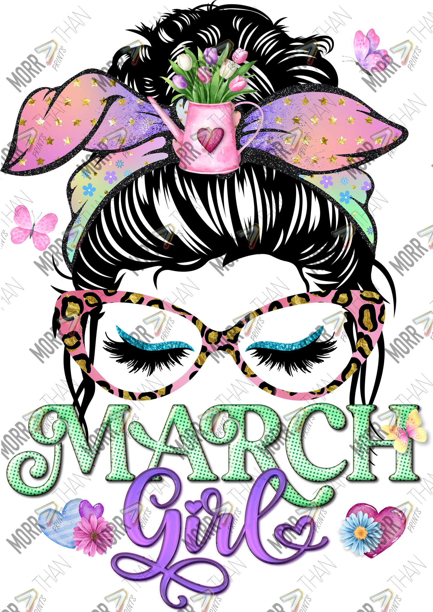 March Girl Messy Bun