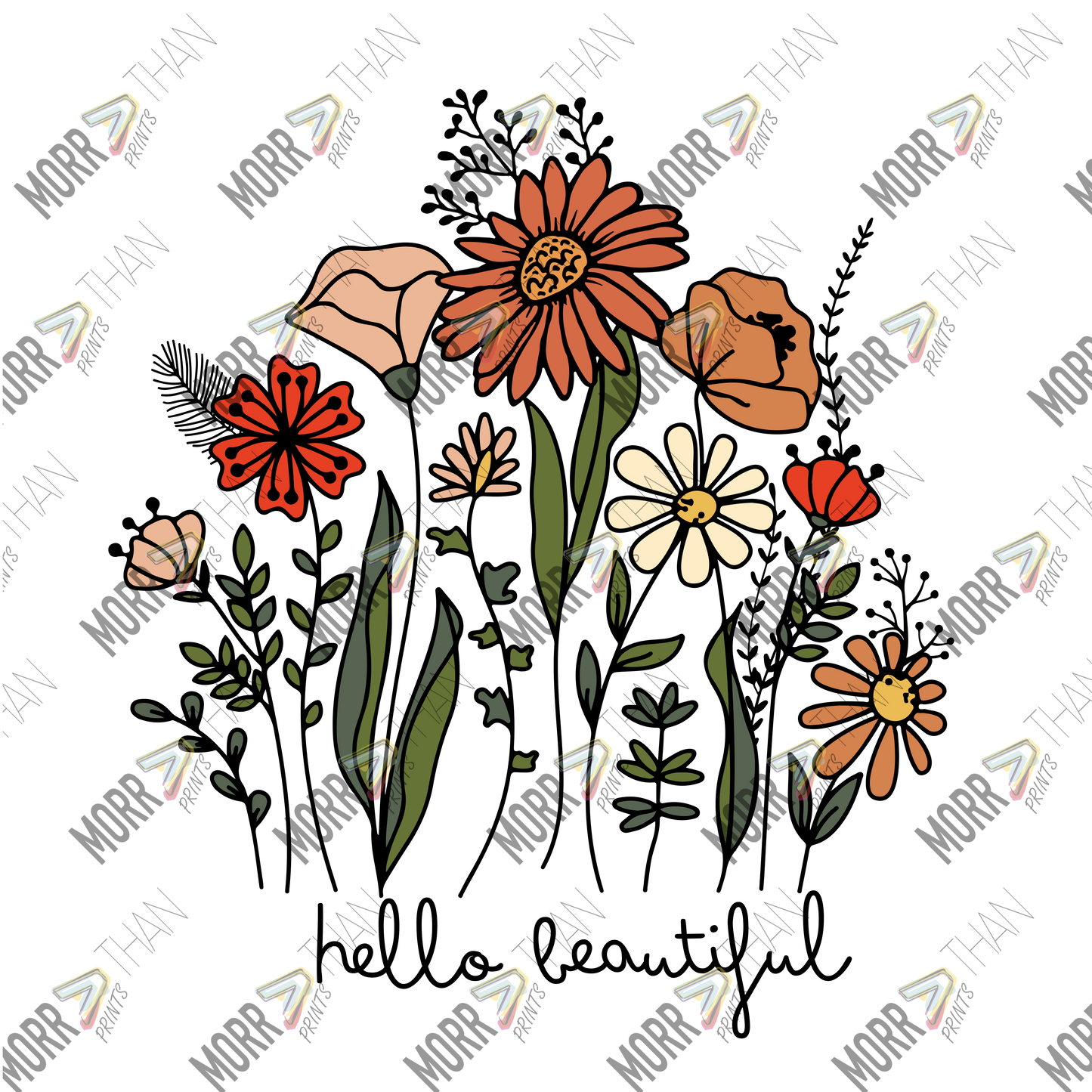 Hello Beautiful Flower Line B