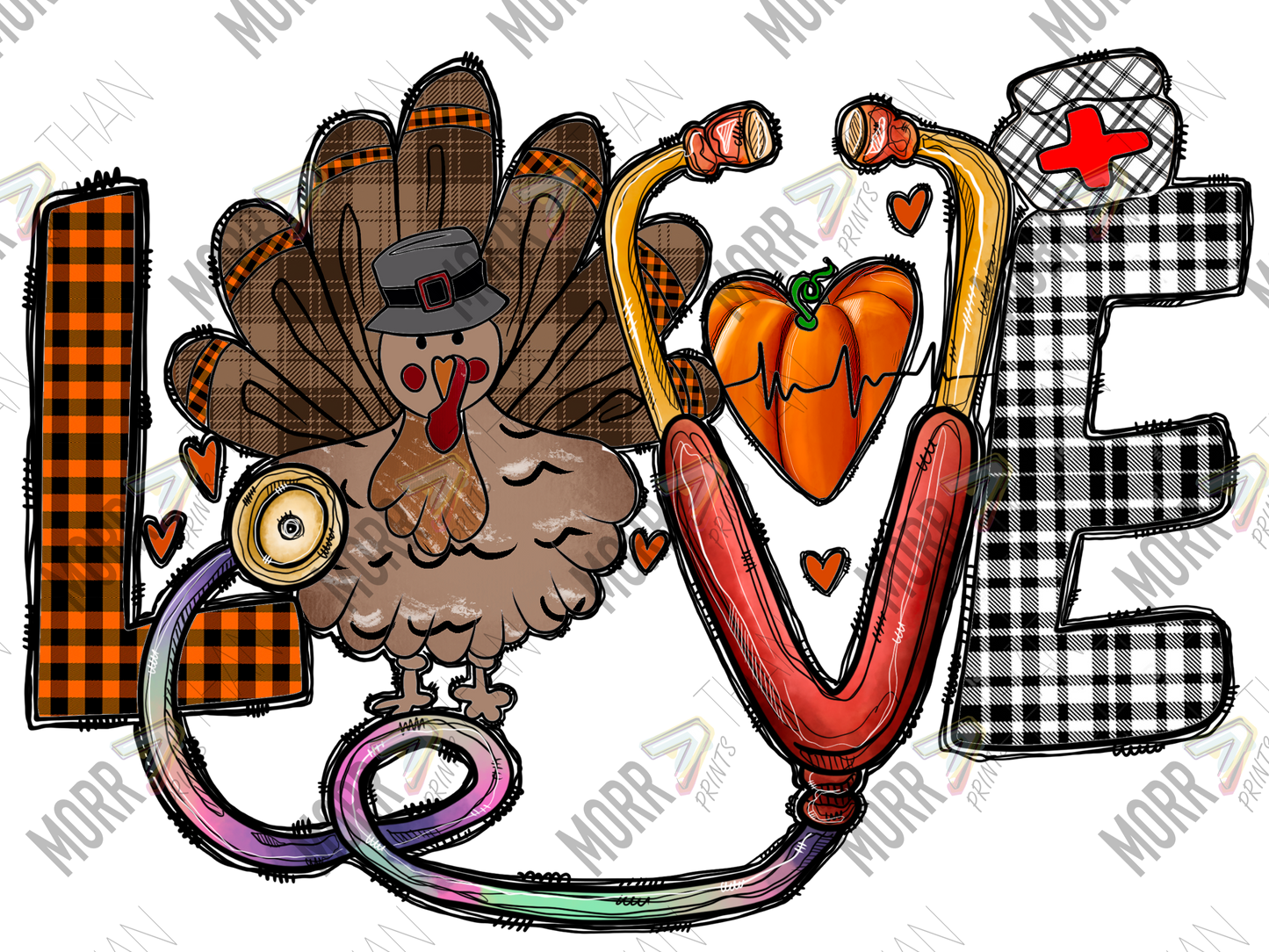 Love Nurse Turkey DTF Print
