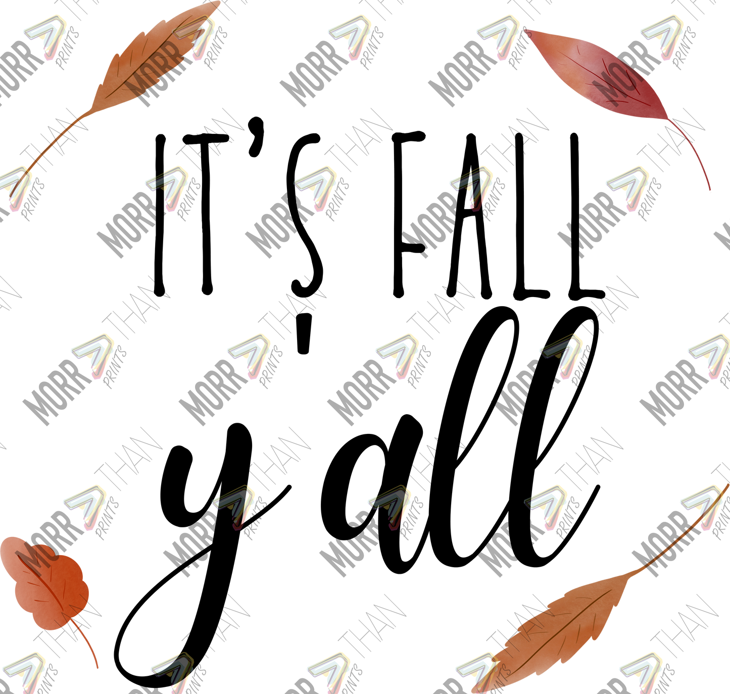 Fall Yall Simple Leaves DTF Print