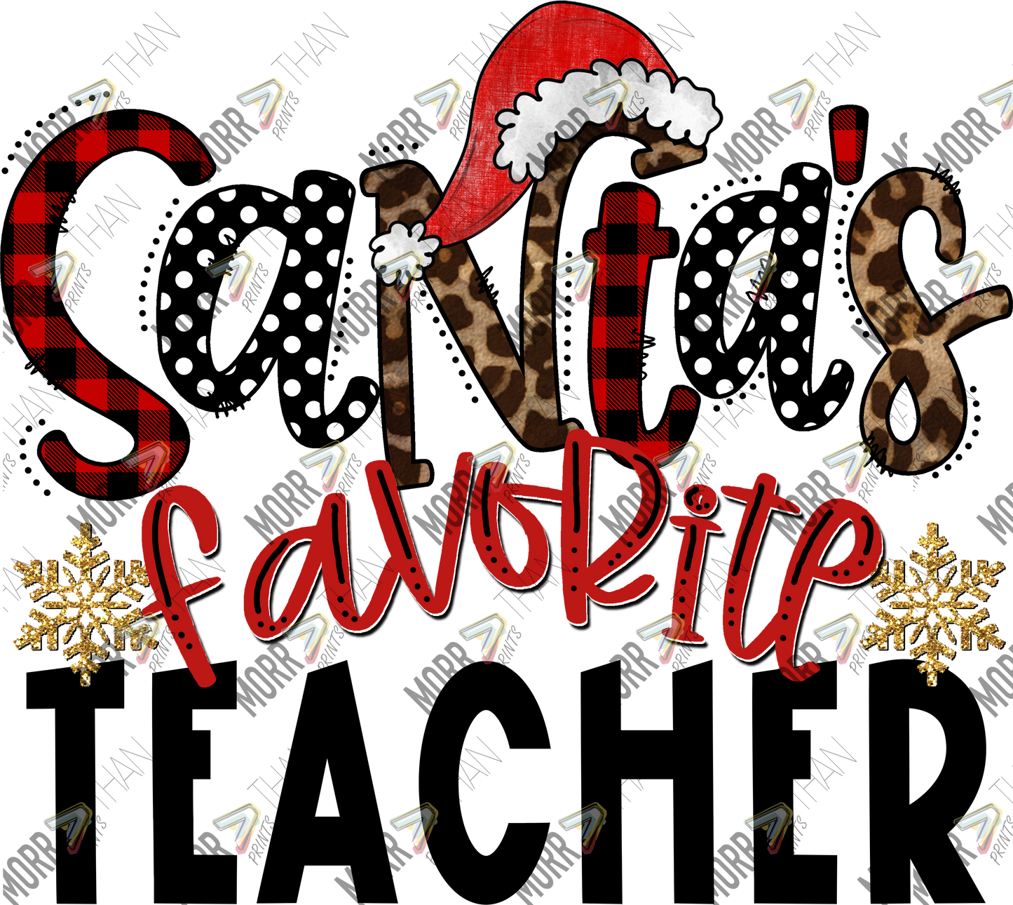 Santa's Favorite Teach Plaid
