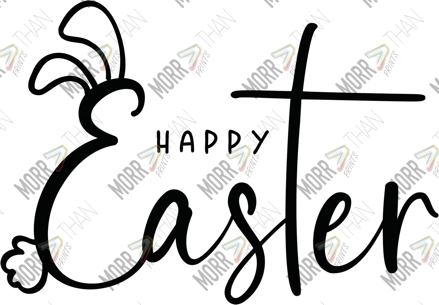 Happy Easter Cross DTF Print