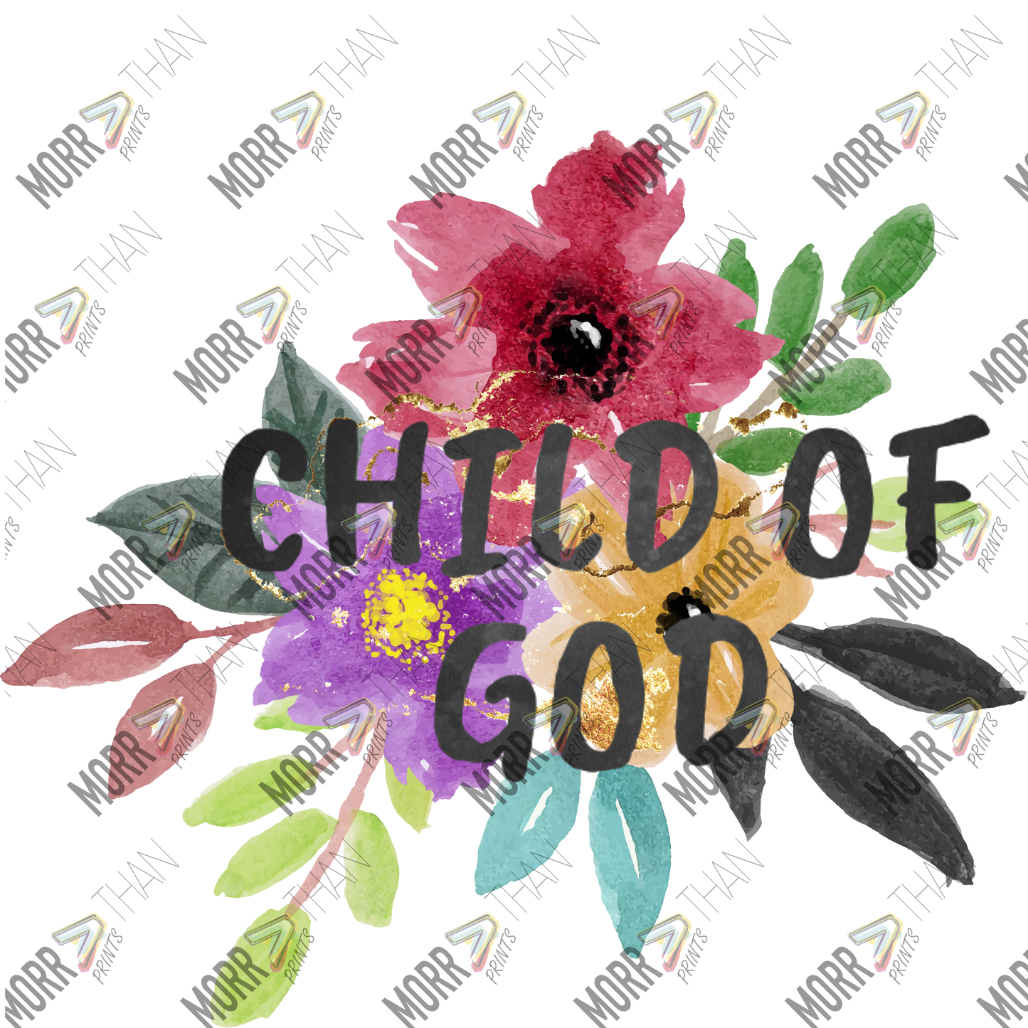 Child Of God Watercolor Flowers