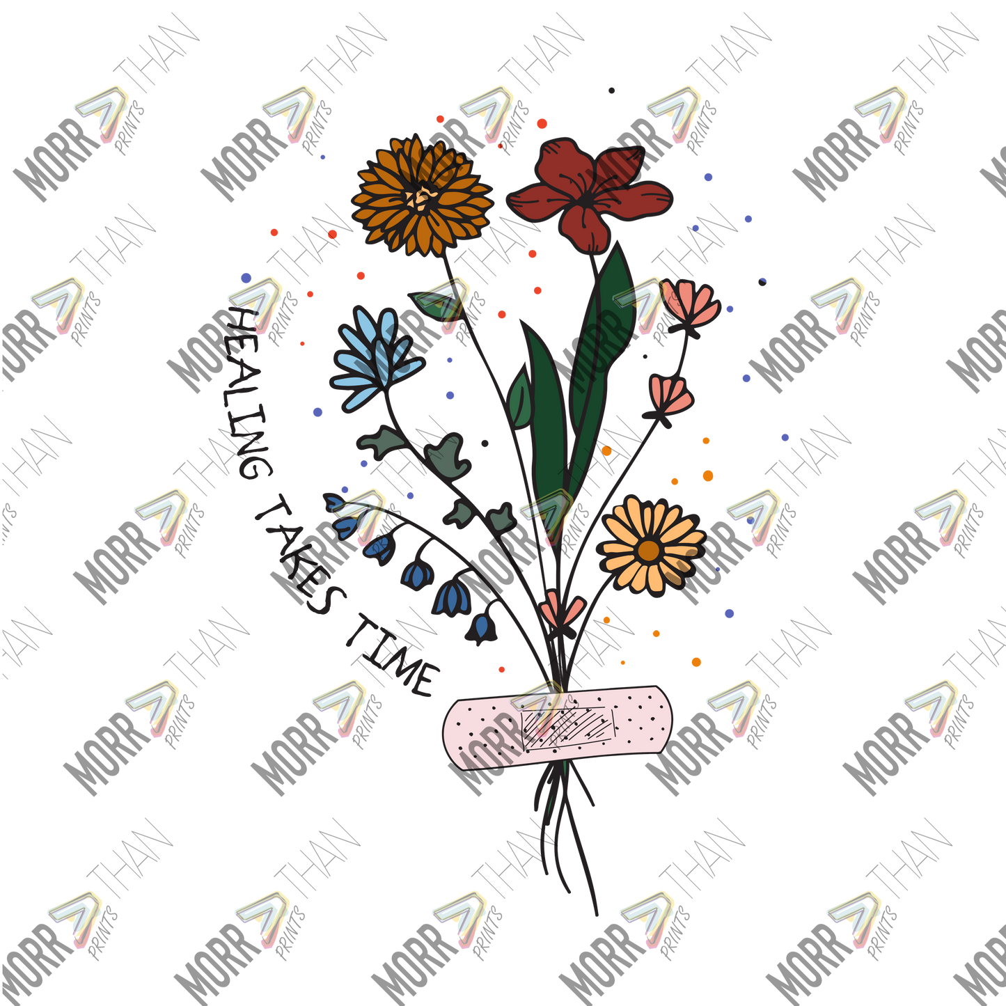 Healing Take Time Band-Aid Flowers