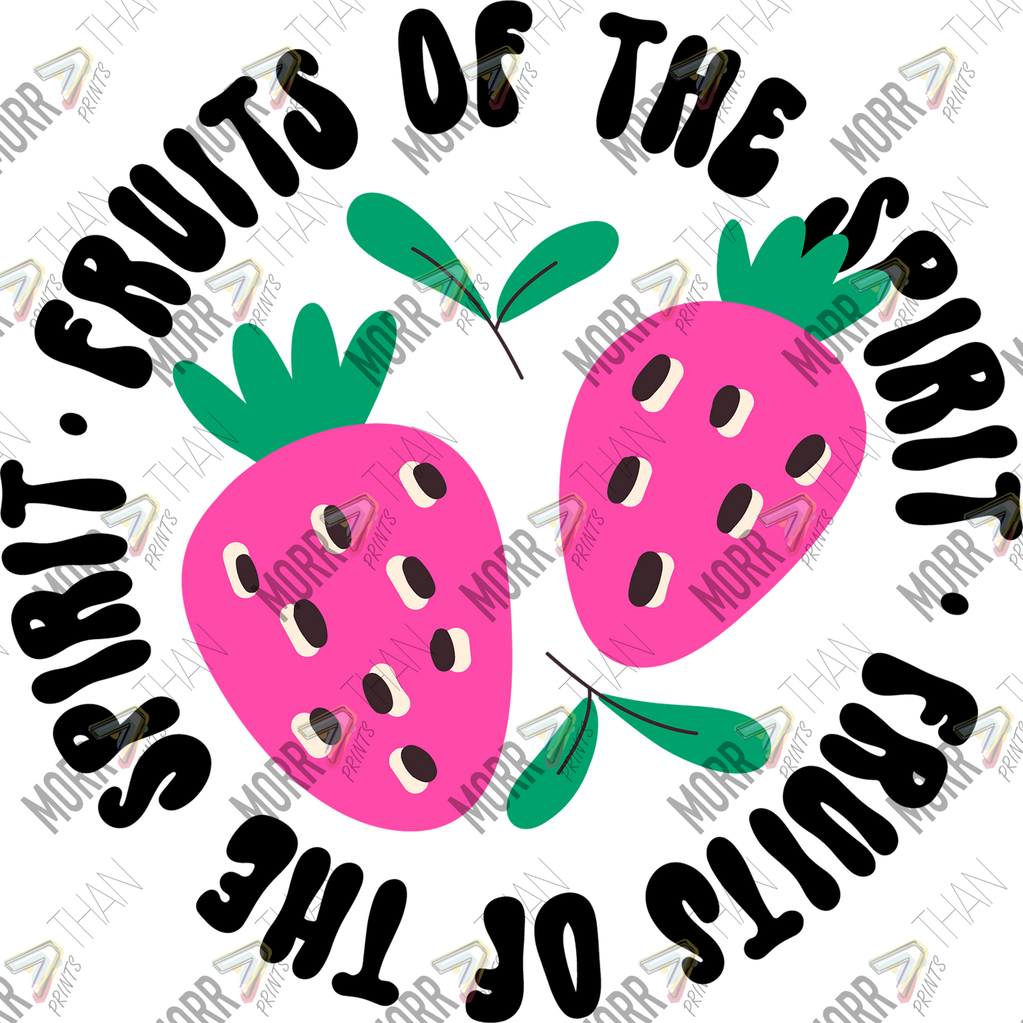 Strawberry Fruits of the Spirit DTF Print
