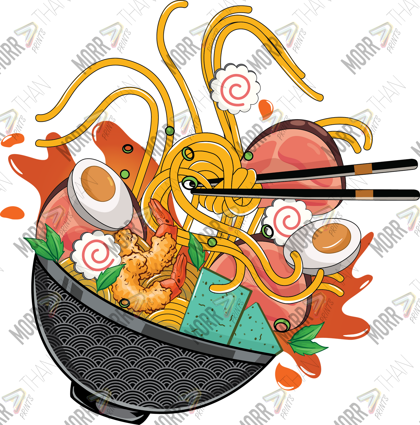 Ramen Bowl DTF Print