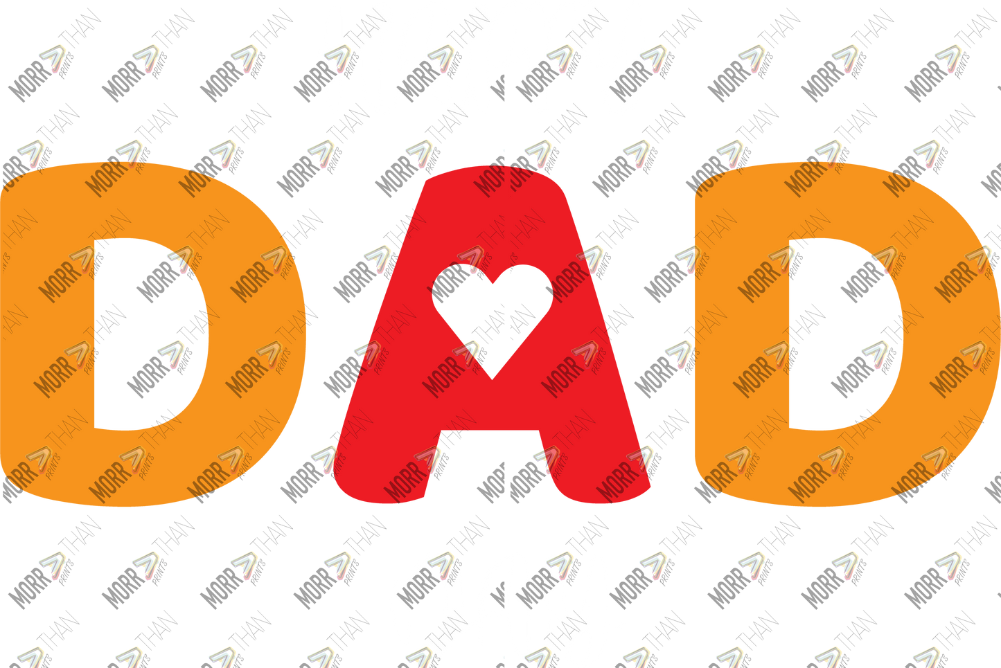 Happy Dad Day Red Orange