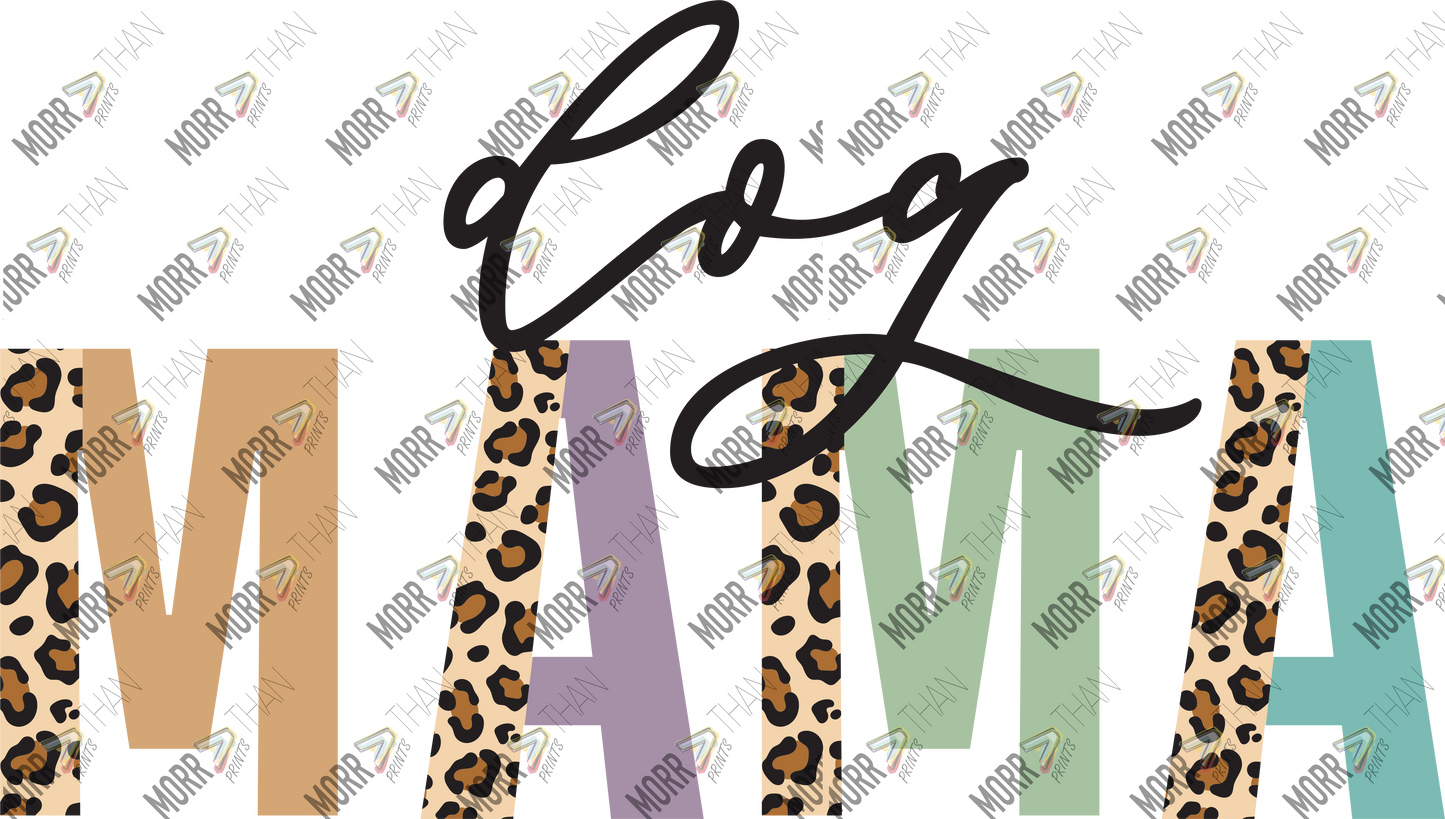 Dog Mama Leopard Letters