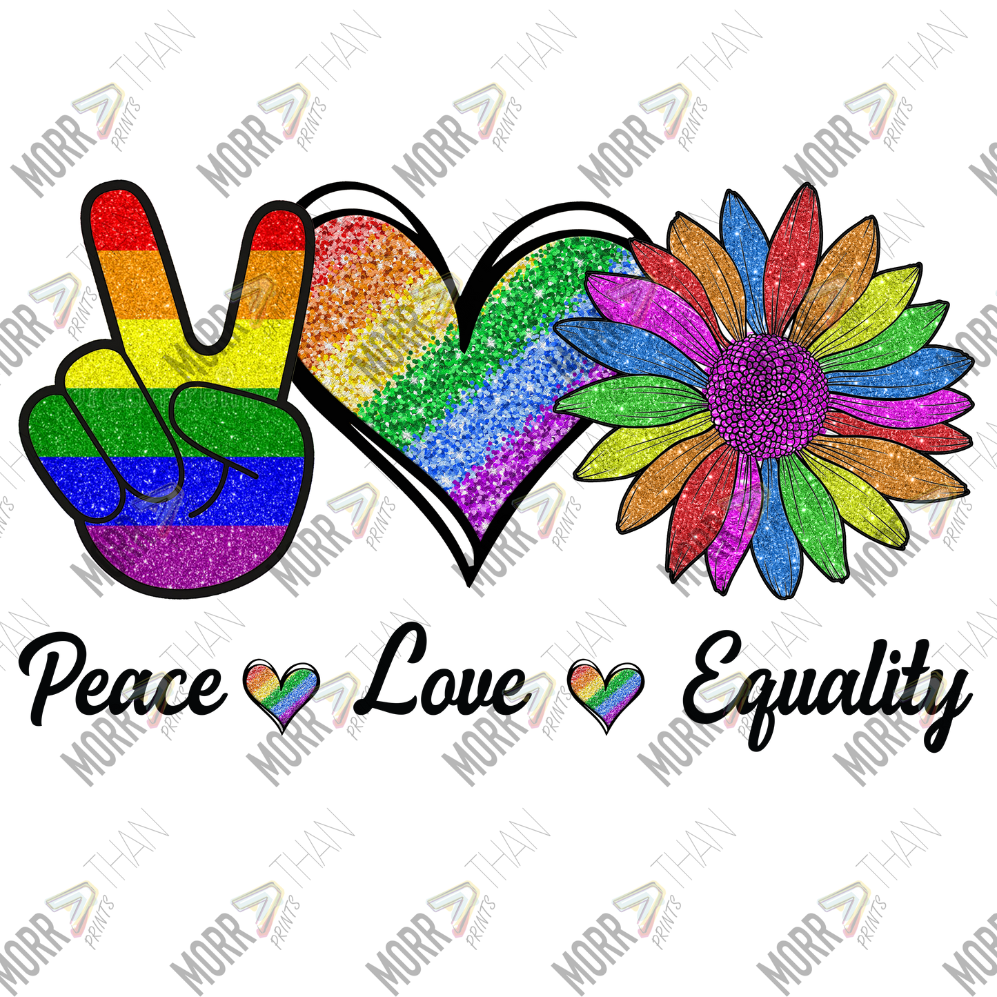 Peace Love and Equality Flower