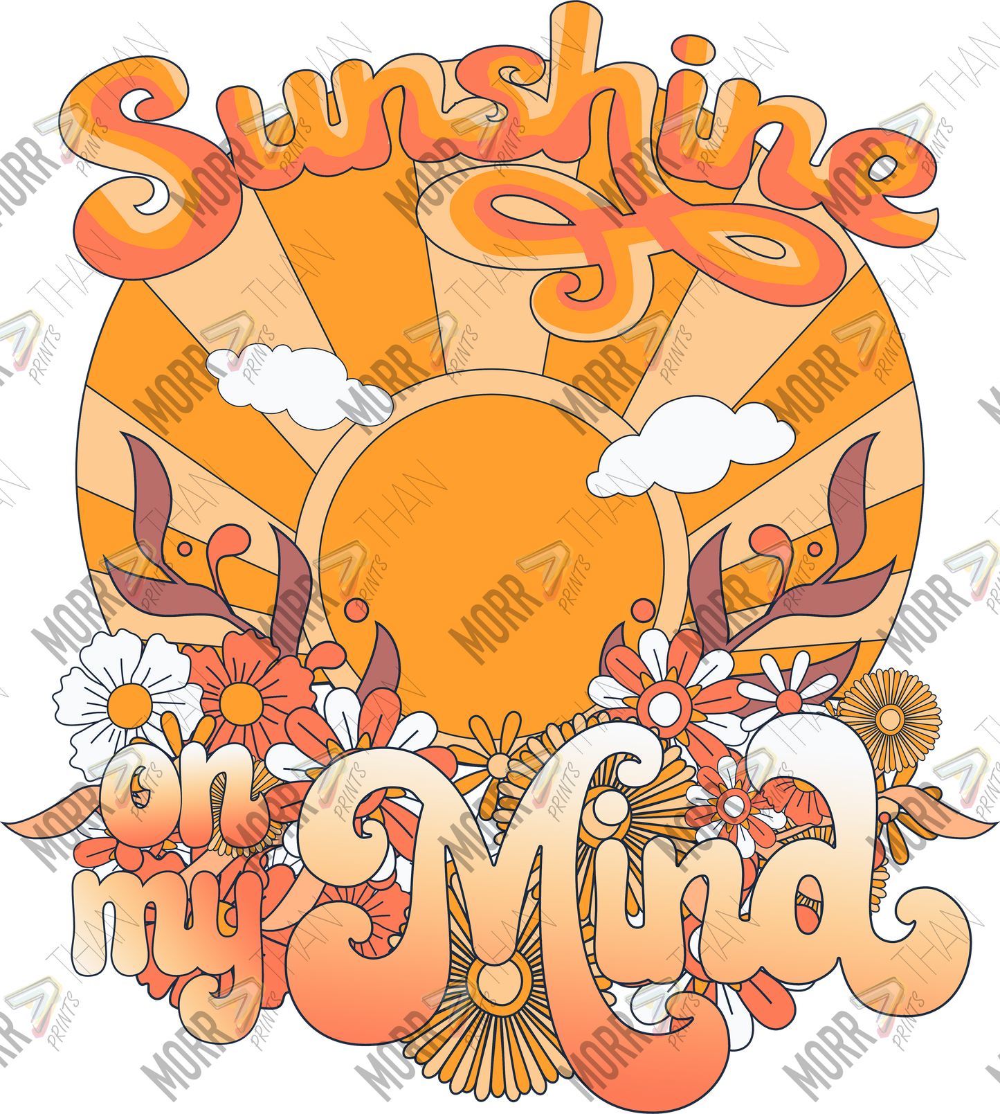 Retro Sunshine on My Mind DTF Print