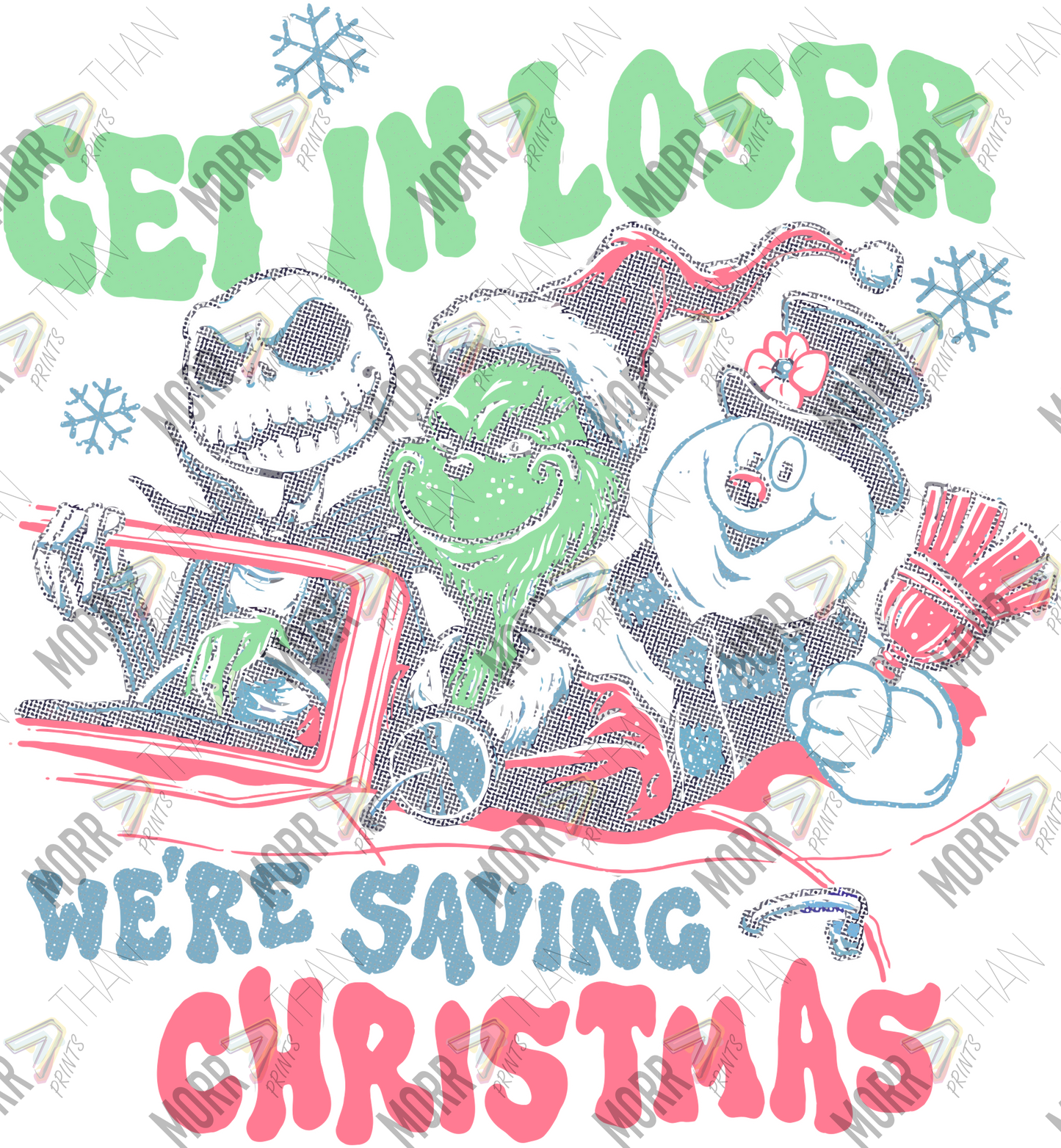 Saving Christmas DTF Print