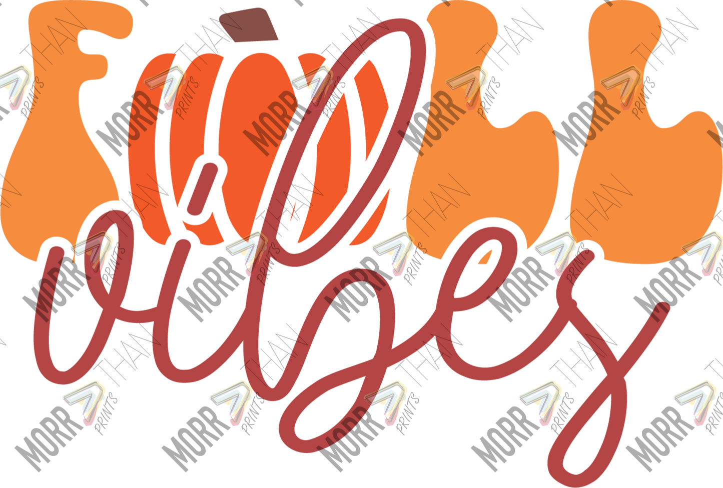 Fall Vibes Mixed Font DTF Print