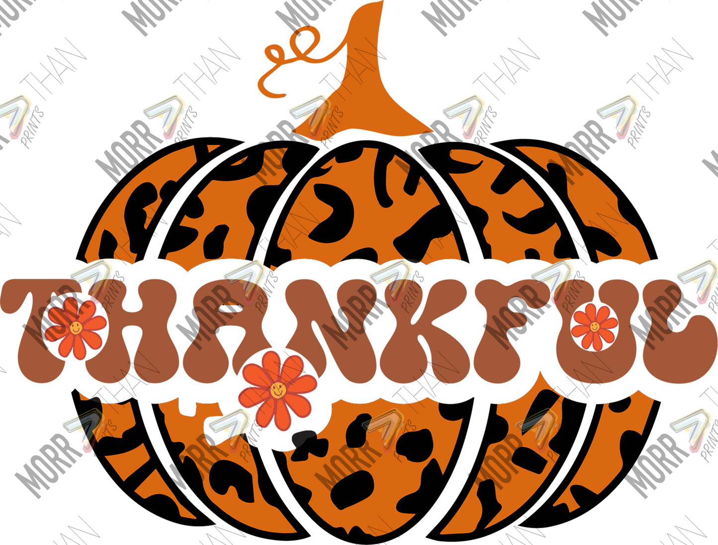 Thankful Inside Pumpkin DTF Print
