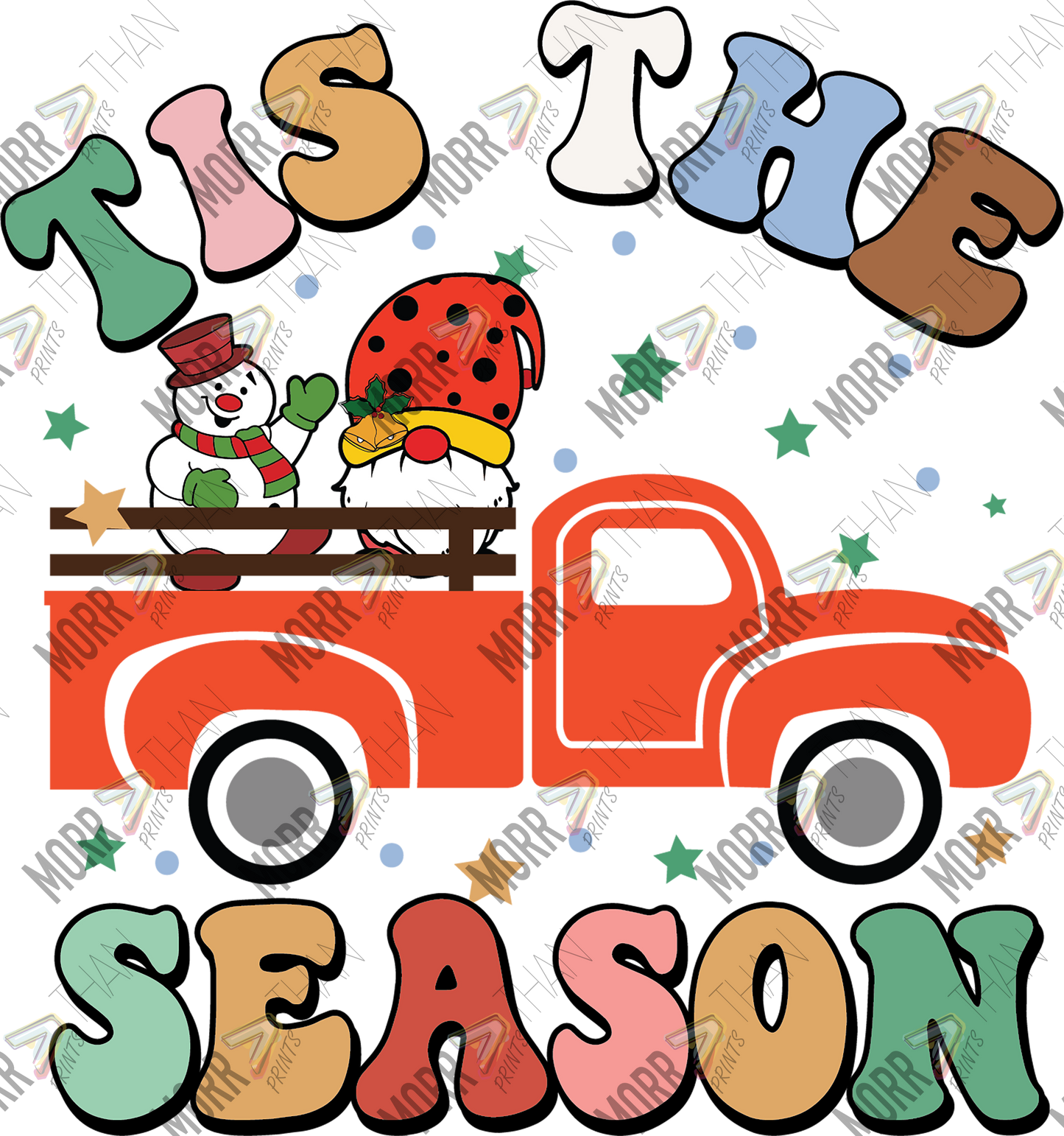 Tis the Season Orange Truck