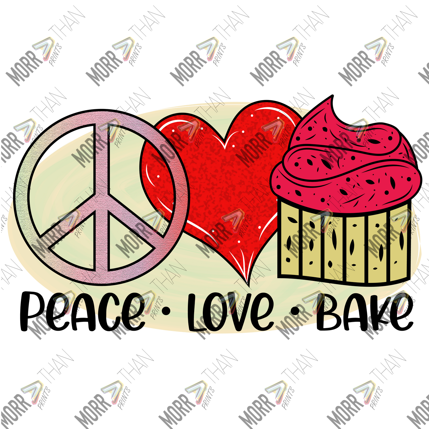 Peace Love and Bake Cupcake