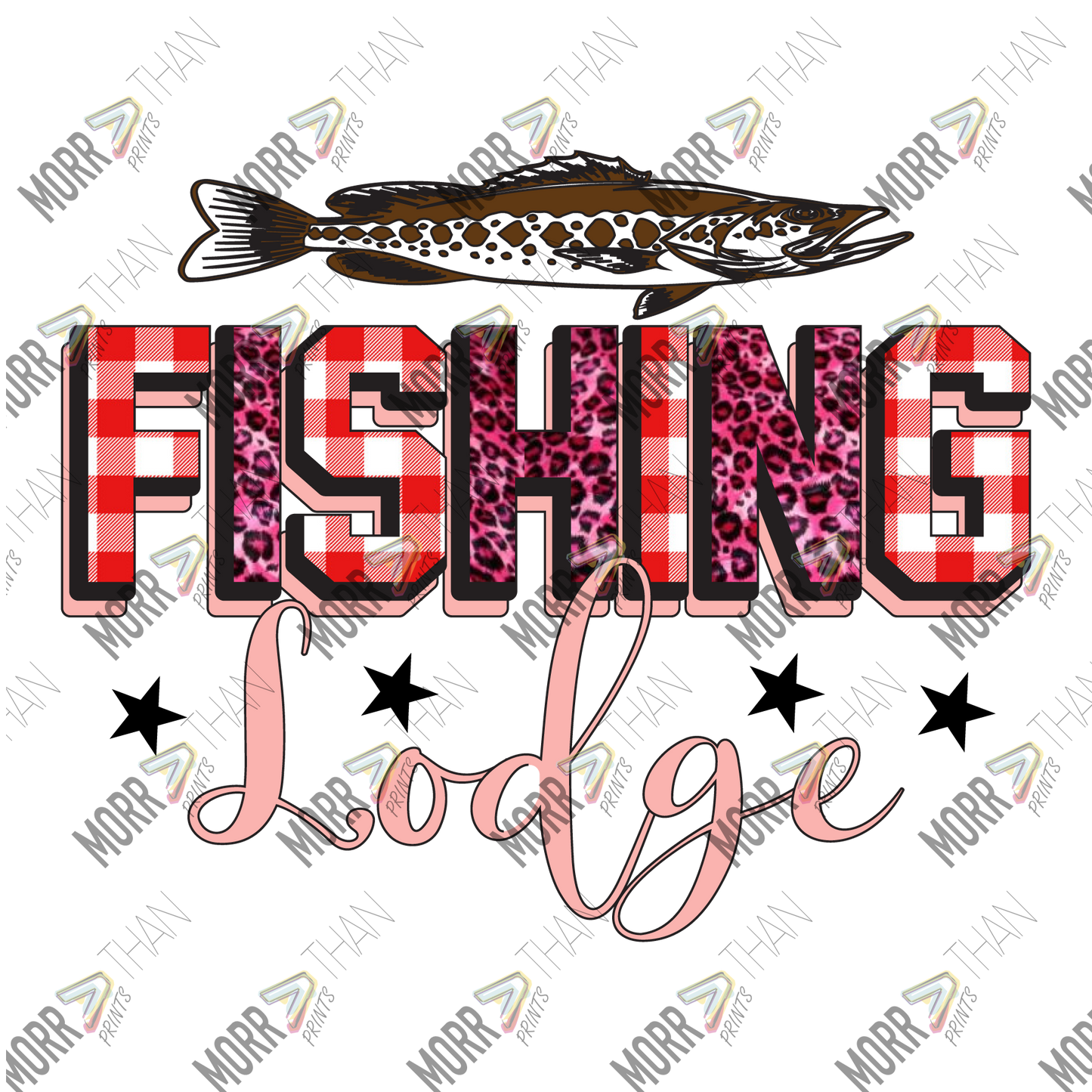 Fishing Lodge Leopard and Plaid