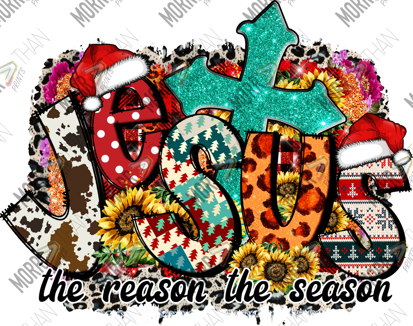 Jesus Floral Christmas