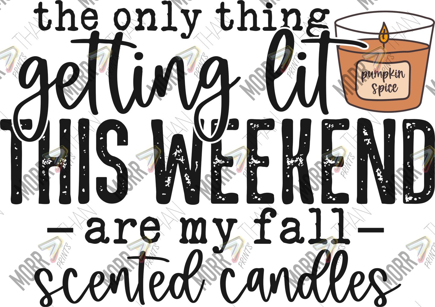 Lit Fall Scented Candles DTF Print