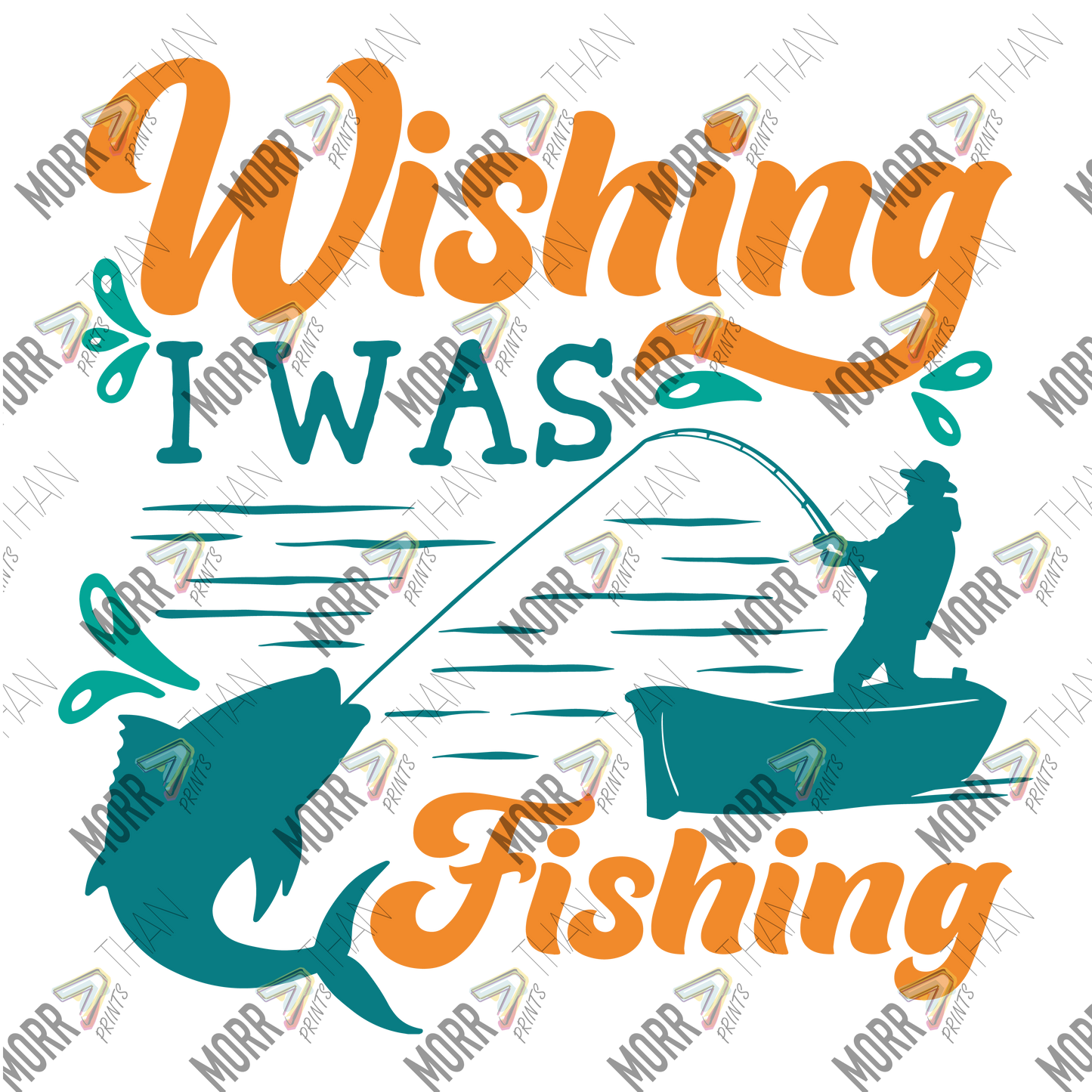 Wishing I Was Fishing Boat Solid